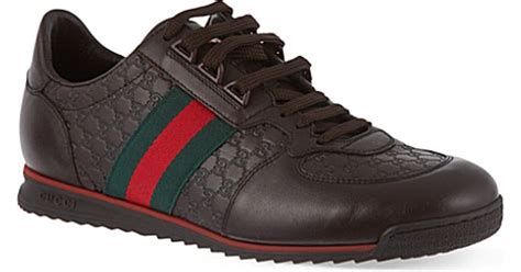 gucci sl73 leather trainers|Gucci Men's SL73 Lace.